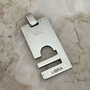 Gucci 925 Sterling Silver “Libra” Zodiac Pendant Unisex